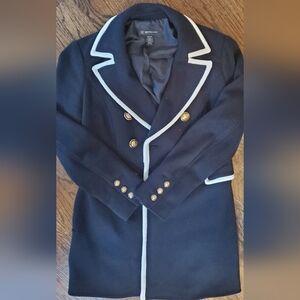 Black Coat with White Trim